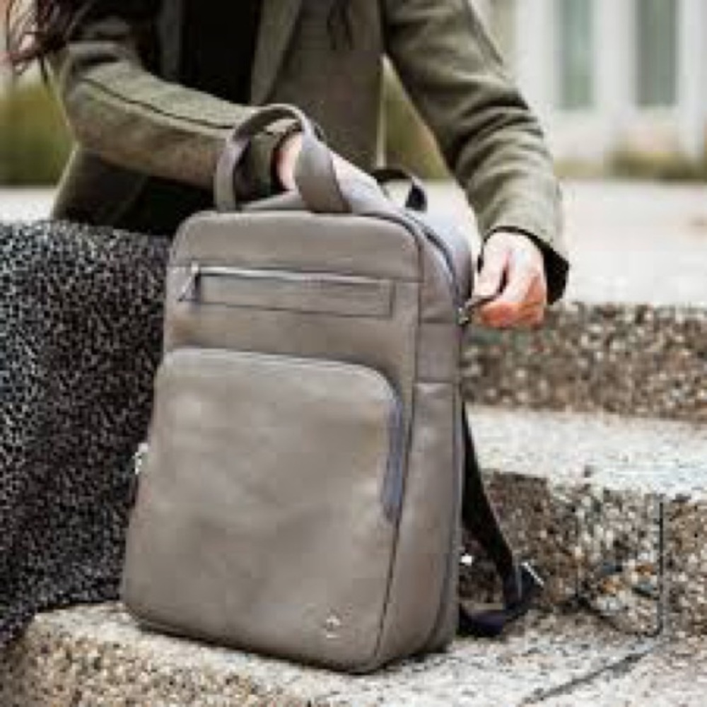 Poppy Barley in Grey Nubuck Leather